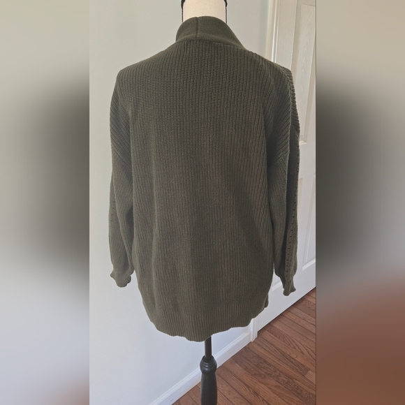 Universal Thread Green Open Carsigan Pockets Small - Picture 5 of 8